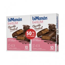 Bimanan beSLIM Pack Barritas Chocolate Fondant 2ªUD 50%